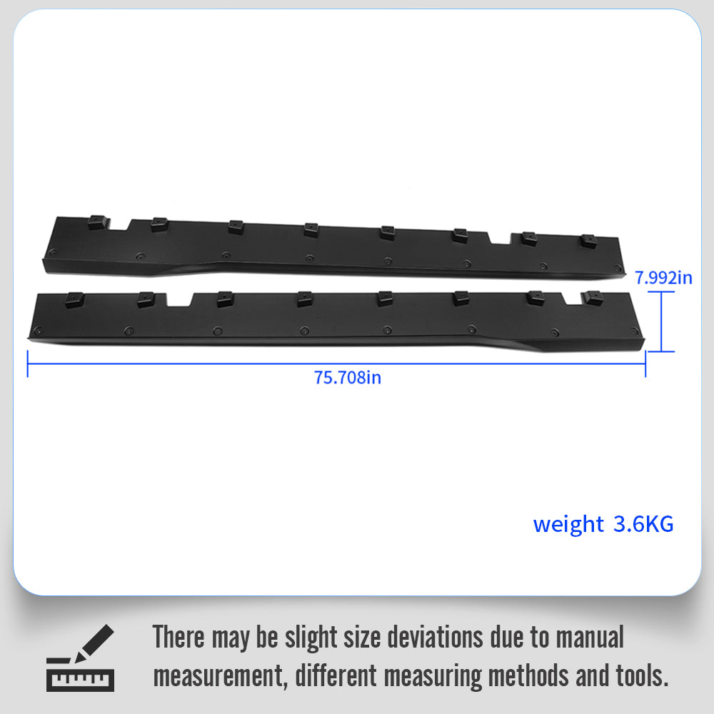 RTR Style Side Skirts, ABS Plastic Side Skirts Extension Splitter Lip For Ford Mustang S650 Dark Horse GT 2024 2025