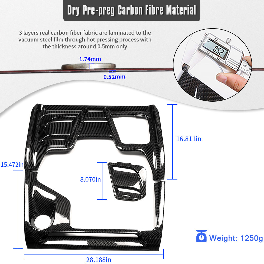 2PCS Engine Hood Cover Trim For Lotus Emira 3.5 MT V6 Coupe Sports 2022 2023 2024 2025, Pre Preg Dry Carbon Fiber