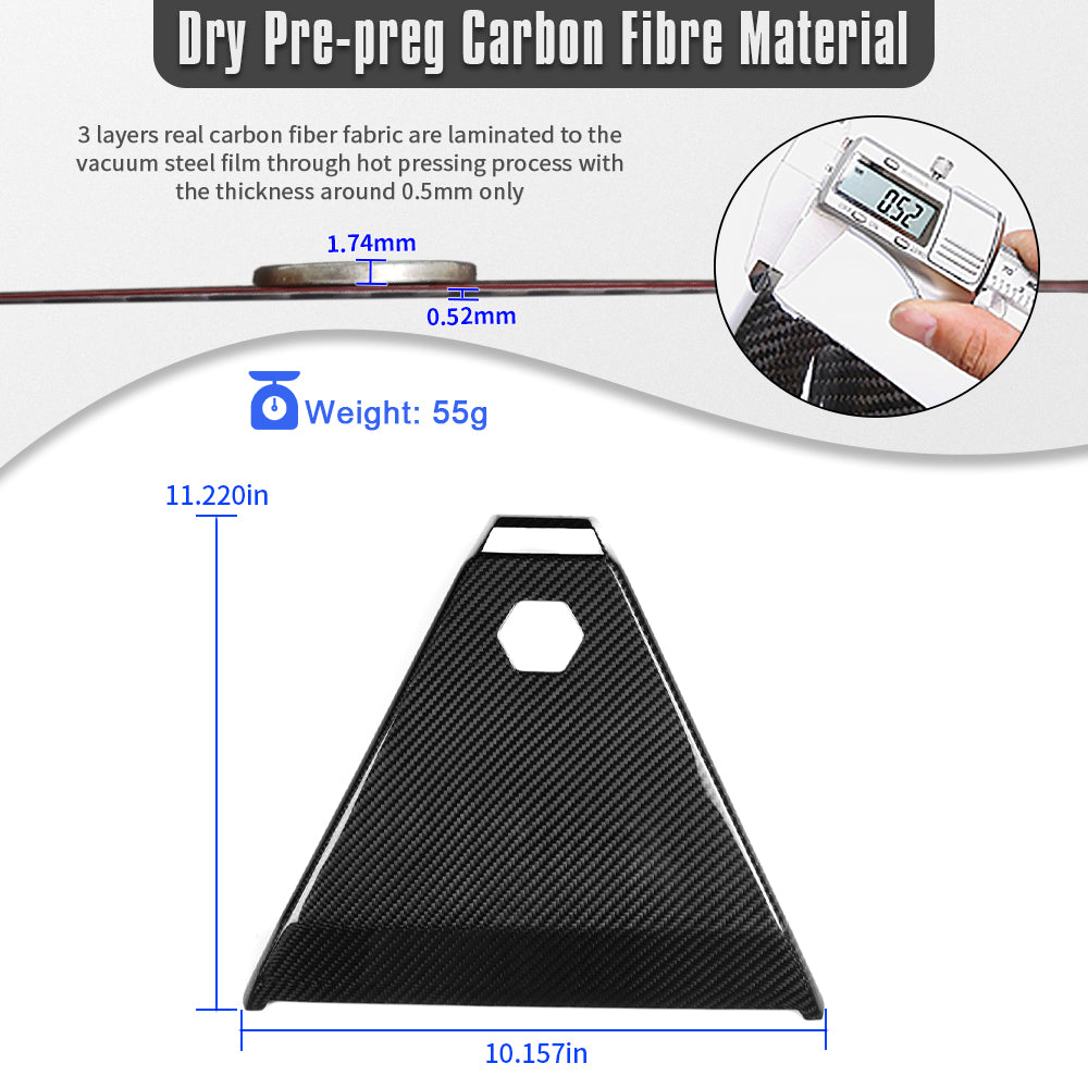 Dry Carbon Fiber Warning Light Cover Trim For Tesla Cybertruck 2024 2025, Interior Trim, Cabin Camera Cover Panel