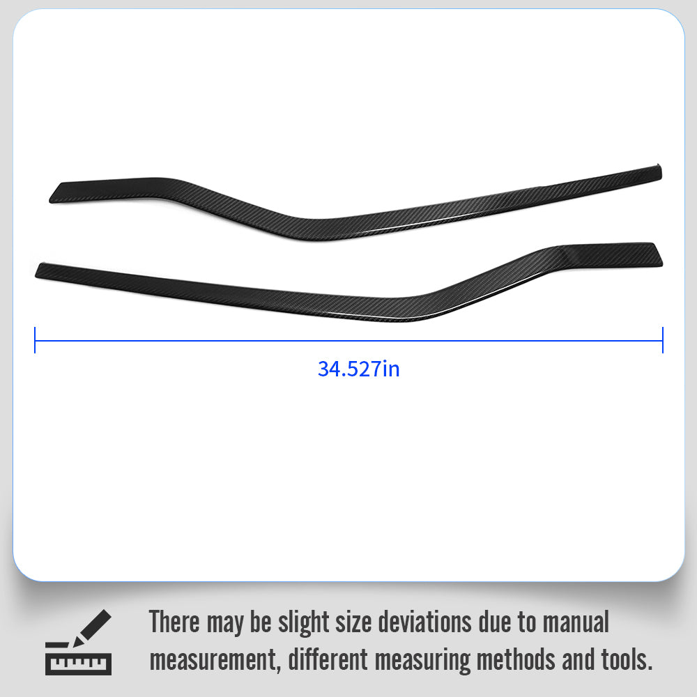 Car Inner Door Armrest Lower Trim Strips For Lotus Emira I4 V6 2022 2023 2024 2025, Dry Carbon Fiber Trim Accessories