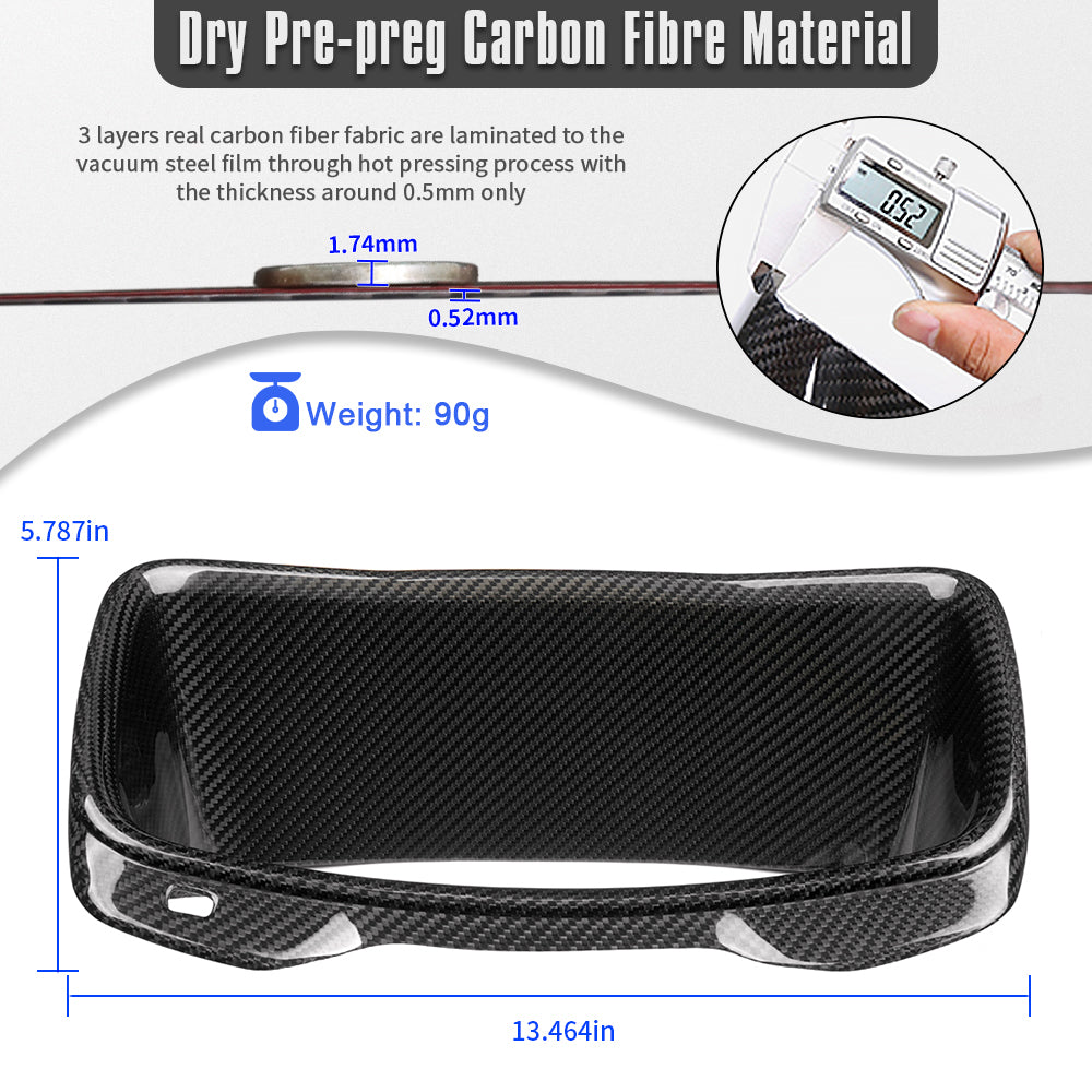 Dry Carbon Fiber Dashboard Instrument Frame Cover Trim For Toyota GR Corolla GZEA14 Morizo 2023 2024 2025