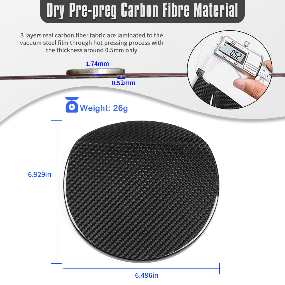 Real Carbon Fiber Fuel Tank Cover Trim For Toyota GR Corolla GZEA14 Morizo 2023 2024 2025, Car Oil Gas Cap Door Cover