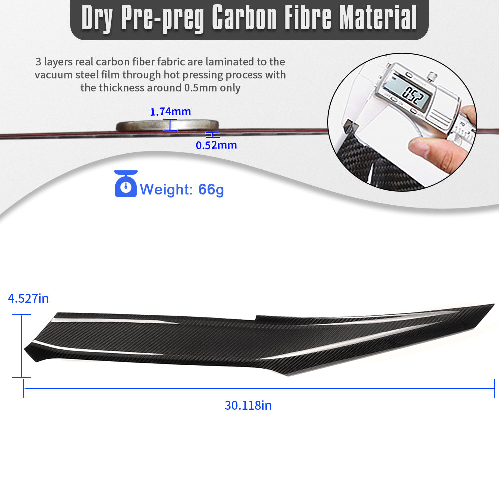 True Carbon Fiber Central Control Dashboard Panel Trim For BMW 2 3 4 Series 2025 LHD G42 G20 G22 G23 G26 M2 G87 M3 G80 G81 M4 G82 G83