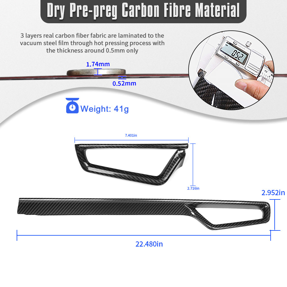 Dry Carbon Fiber Center Console Dashboard Vent Kits Trim For Toyota GR Corolla GZEA14 2023 2024 2025