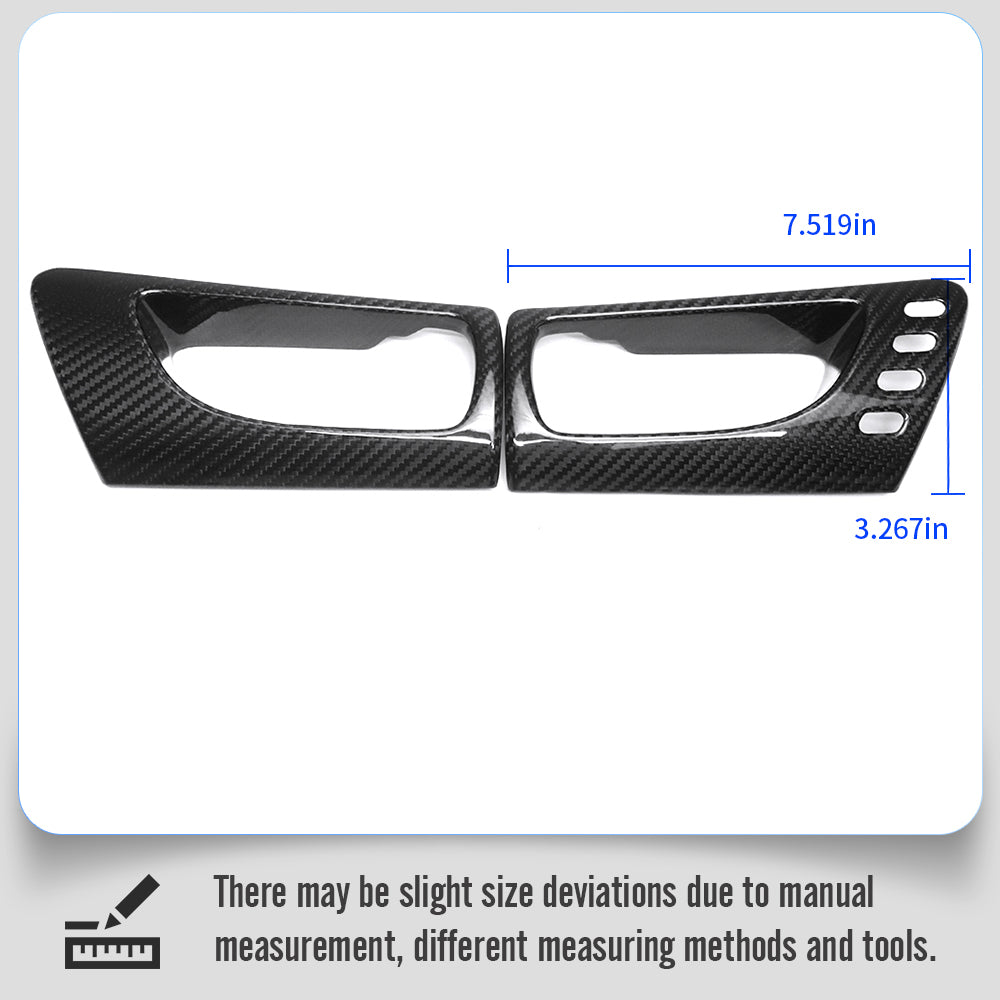 Real Carbon Fiber Front Rear Inner Door Handle Panel Cover Interior Accessories For Lexus IS300 IS350 IS500 F SPORT 2014-2024