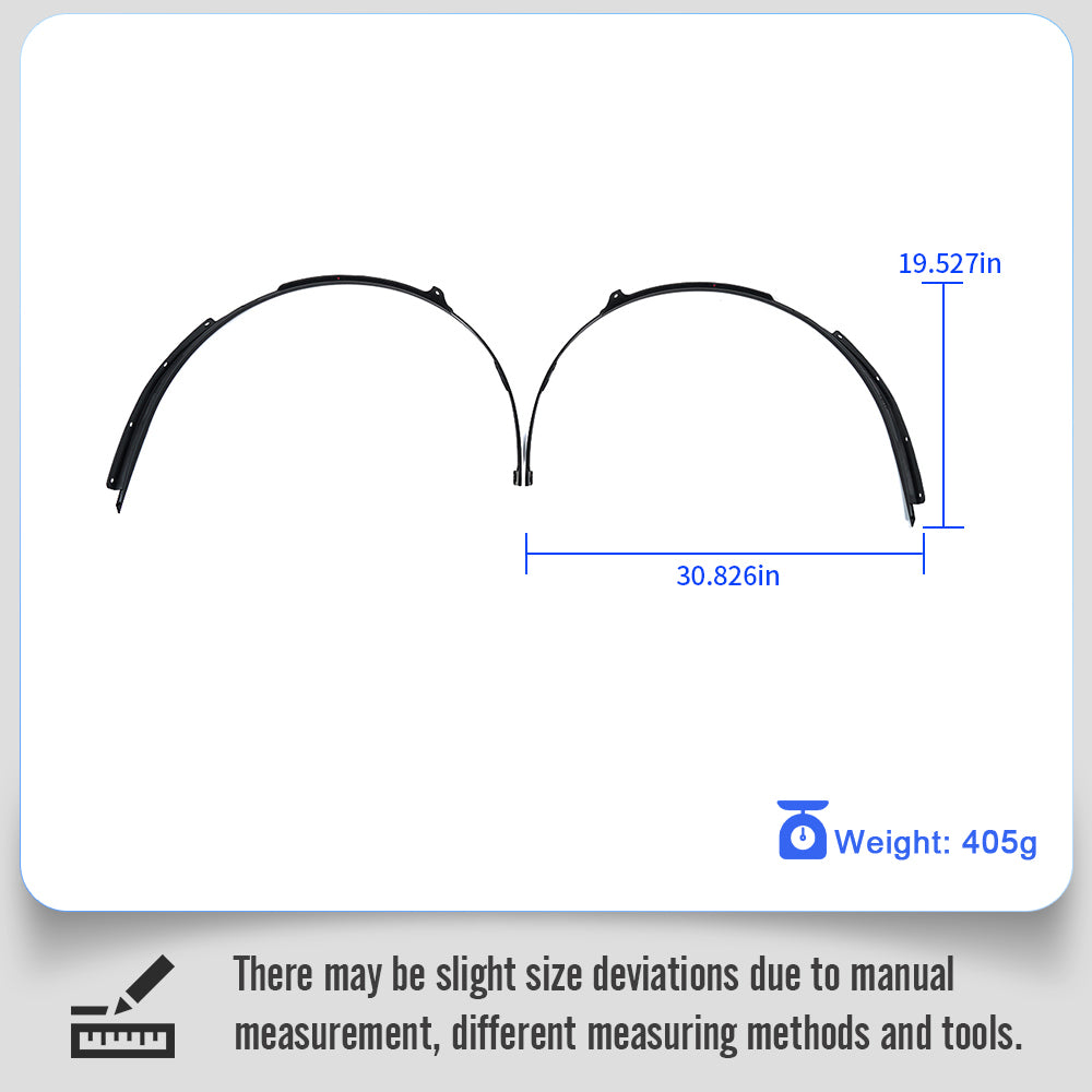 ABS Plastic, Front Wheel Eyebrow Fender Trim for Ford Mustang S650 GT Darkhorse 2024 2025, Car Wheel Arch Covers