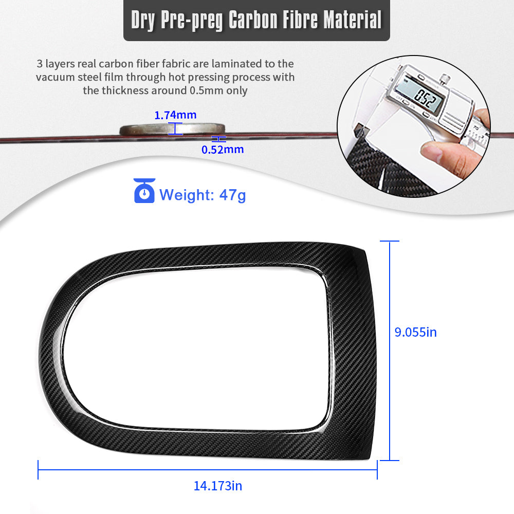 Genuine Carbon Fiber Center Console USB Port Cover Trim For Hyundai Ioniq 5 N 2022 2023 2024 2025