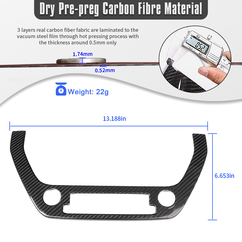 Real Carbon Fiber Center Console AC Control Panel Trim For Toyota GR Corolla GZEA14 2023 2024 2025