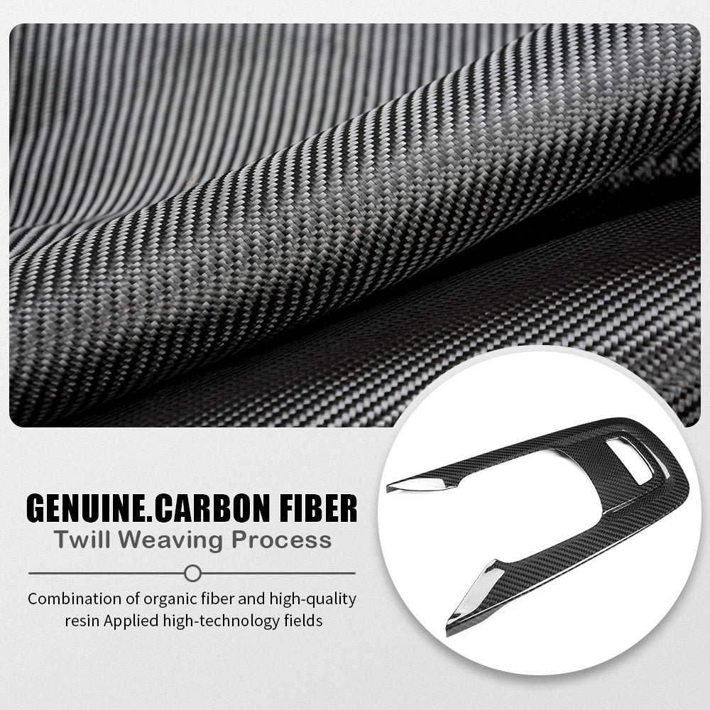 Real Dry Carbon Fiber MT Gear Shift Panel Cover Trim For Toyota GR Corolla GZEA14 2023 2024 2025