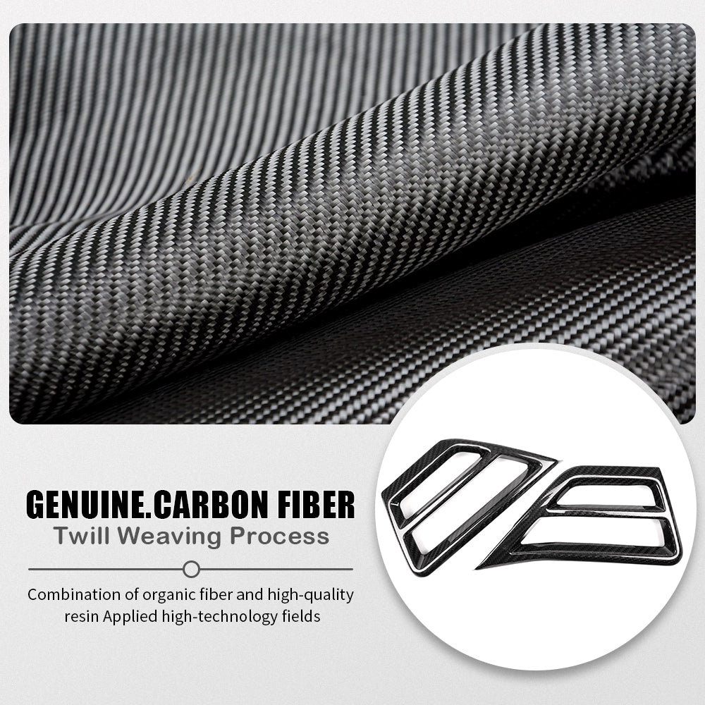 Real Dry Carbon Fiber Center Console Side Air Vent Trim For BMW 2 3 4 Series 2025 LHD G42 G20 G22 G23 G26 M2 G87 M3 G80 G81 M4 G82 G83