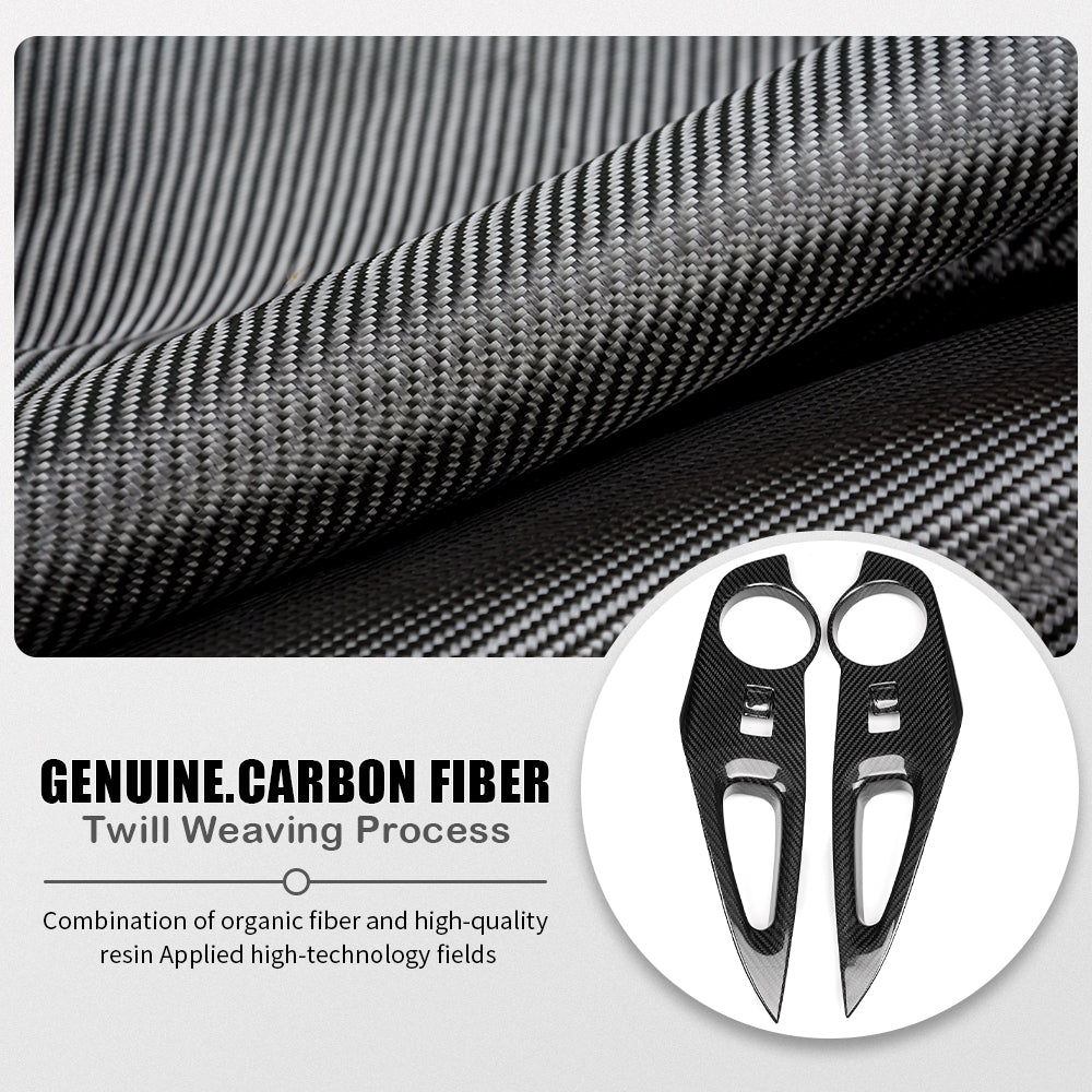 Dry Carbon Fiber Rear Window Control Switch Covers For Toyota GR Corolla GZEA14 2023 2024 2025, Door Lock Switch Trim