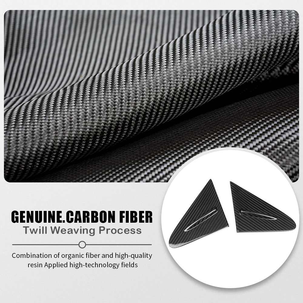 Dry Carbon Fiber A-Pillar Front Window Triangle Cover Trim For Toyota GR Corolla GZEA14 2023 2024 2025