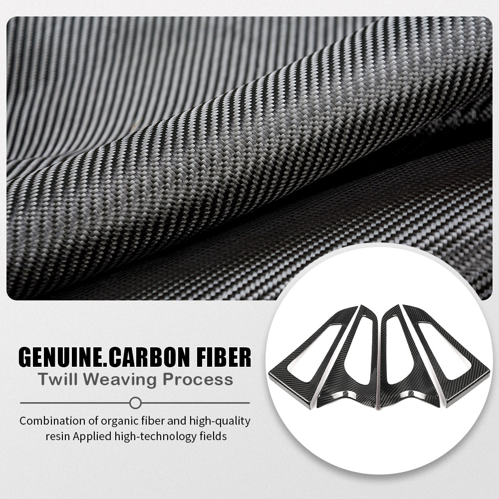 Dry Carbon Fiber Inner Door Handle Bowl Frame Cover For Genesis G70 Prestige IK Sport Advanced 2017 - 2025