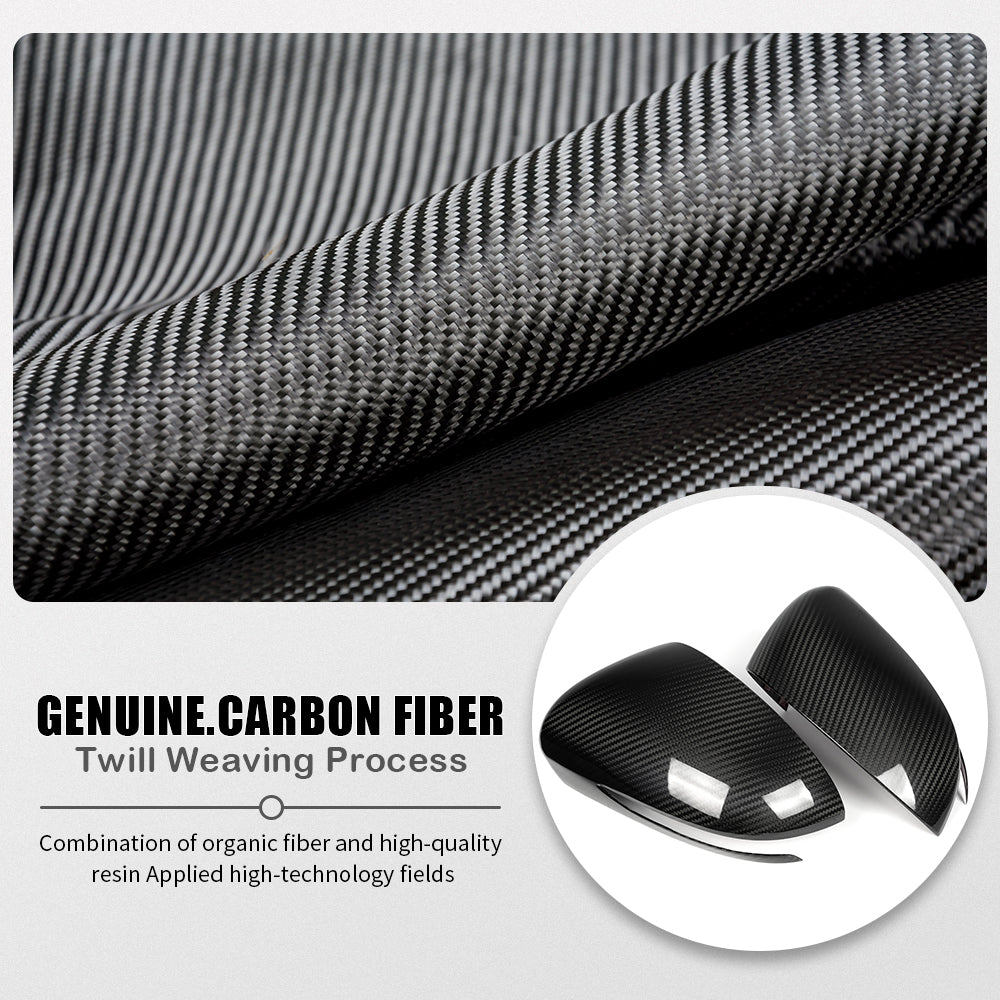 Rear Carbon Fiber Side Rearview Mirrors Cover Trim For Genesis G70 Prestige IK Sport Advanced 2017 - 2025