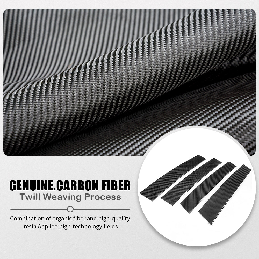Dry Carbon Fiber B Pillar Post Panel Trims For Toyota GR Corolla Hatchback GZEA14 2023 2024 2025, Exterior Windshield Decor