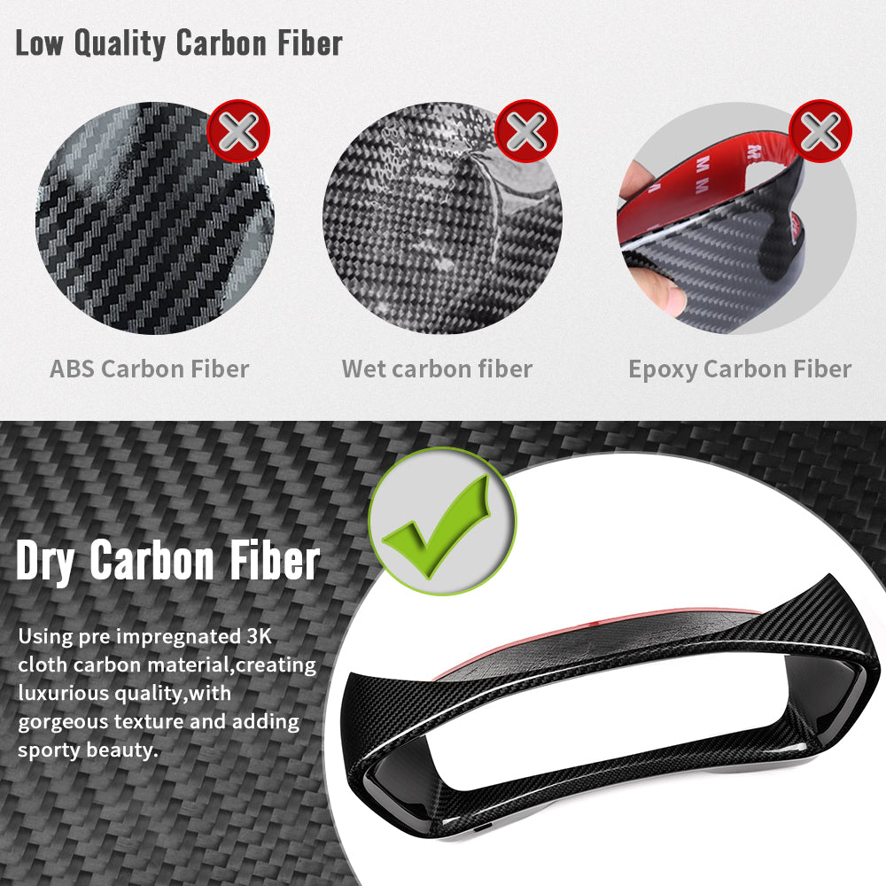 Dry Carbon Fiber Dashboard Instrument Frame Cover Trim For Toyota GR Corolla GZEA14 Morizo 2023 2024 2025