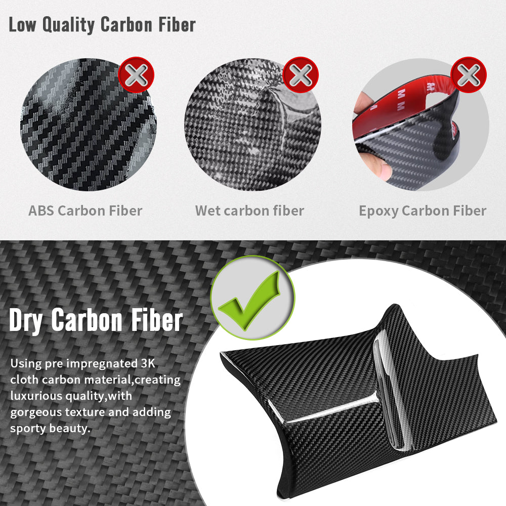 Dry Carbon Fiber Driver Side Air Vent Lower Part Trim For Toyota GR Corolla Hatchback GZEA14 2023 2024 2025, Left Lower Dashboard Side Panel Cover