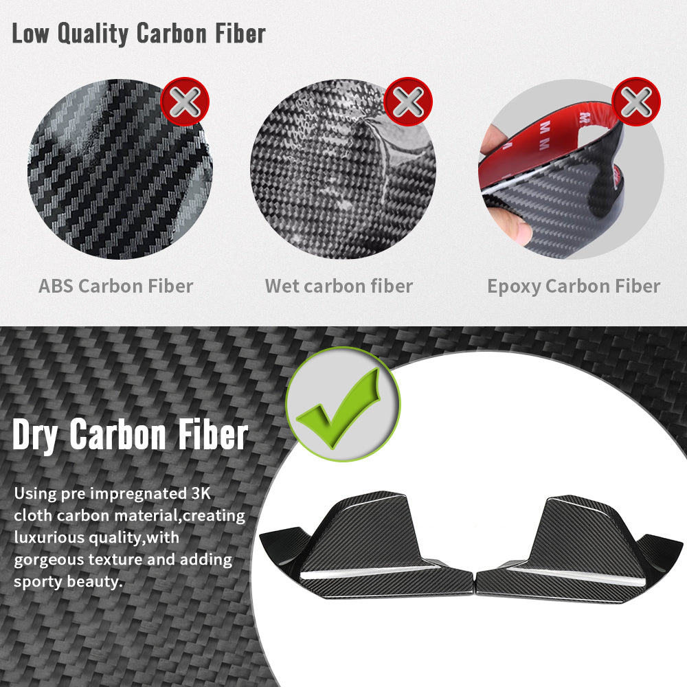 Real Carbon Fiber Rear Spats For Acura Integra Type S A-Spec 2023 2024 2025, Rear Bumper Side Aprons