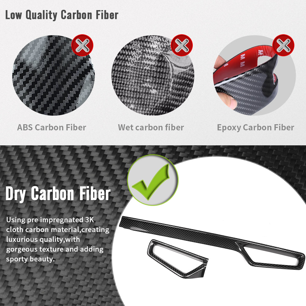Dry Carbon Fiber Center Console Dashboard Vent Kits Trim For Toyota GR Corolla GZEA14 2023 2024 2025