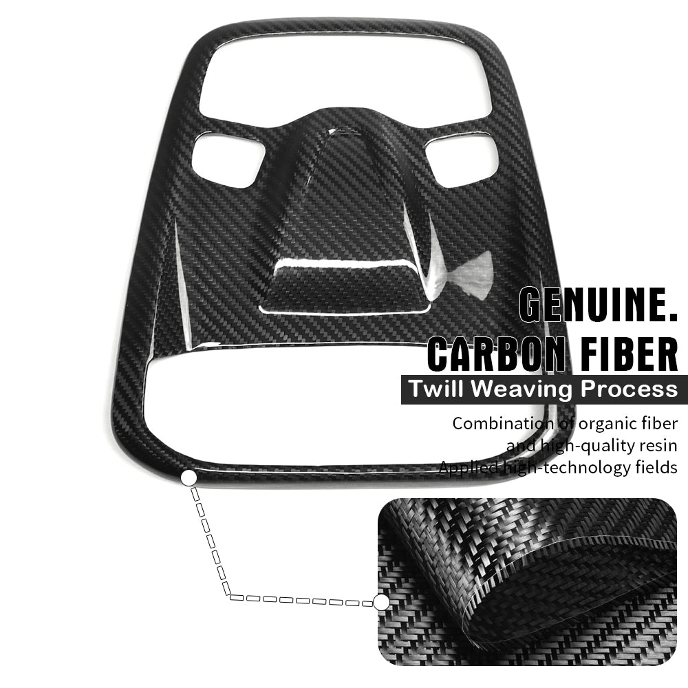 Car Roof Reading Light Lamp Trim For Lotus Emira I4 V6 Convertible Coupe 2022 2023 2024 2025, Genuine Carbon Fiber Decorative Cover Panel