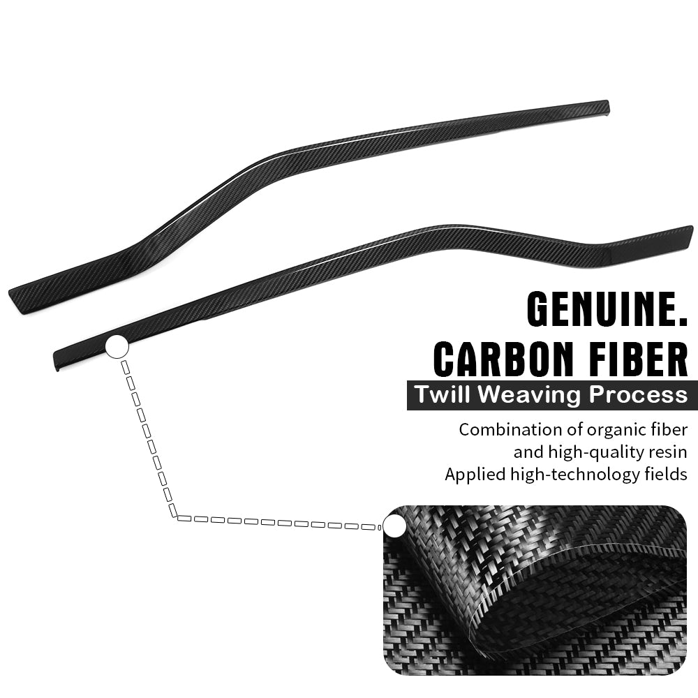 Car Inner Door Armrest Lower Trim Strips For Lotus Emira I4 V6 2022 2023 2024 2025, Dry Carbon Fiber Trim Accessories