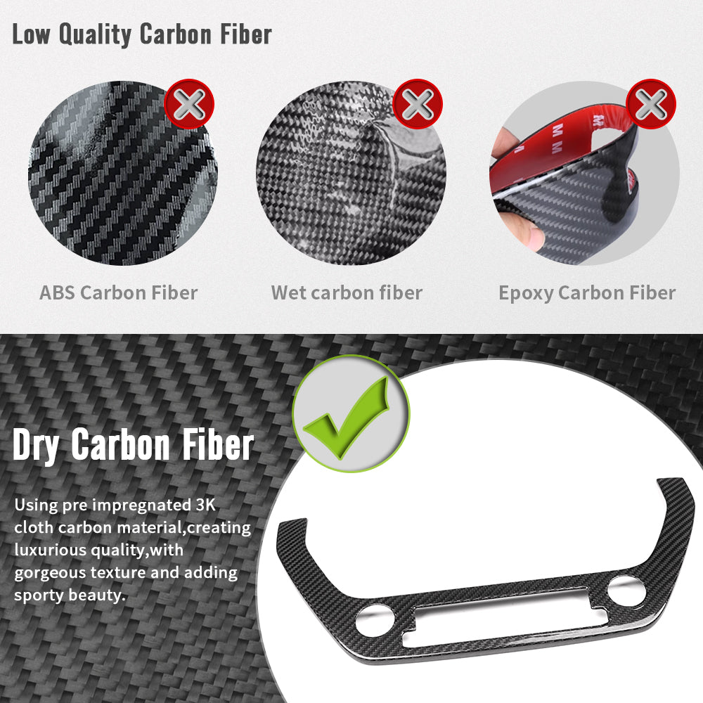 Real Carbon Fiber Center Console AC Control Panel Trim For Toyota GR Corolla GZEA14 2023 2024 2025