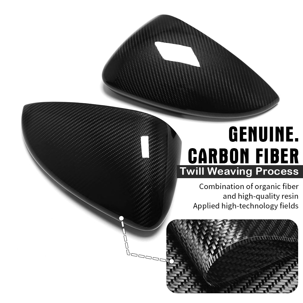 Real Dry Carbon Fiber Rearview Mirror Cover Trim For Lotus Emira V6 I4 GT4 Coupe HTC 2022 2023 2024 2025