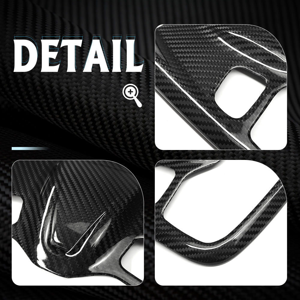 Car Roof Reading Light Lamp Trim For Lotus Emira I4 V6 Convertible Coupe 2022 2023 2024 2025, Genuine Carbon Fiber Decorative Cover Panel