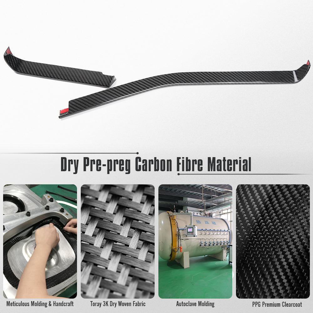 For Corvette C8 Z06 ZR1 2026+ Dry Carbon Fiber 2PCS Dashboard Air Vent Outlet Cover Trim