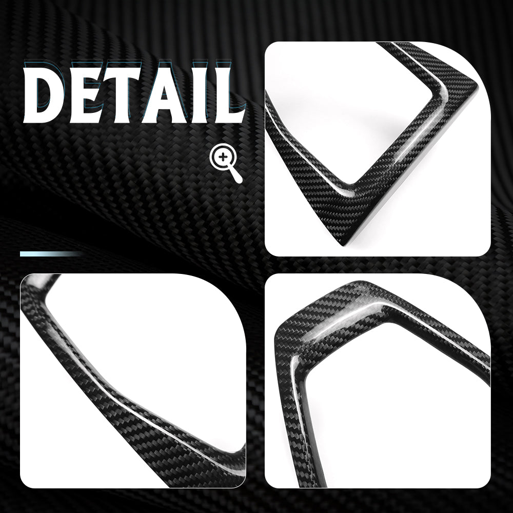 Dry Carbon Fiber MT Gear Shift Cover Frame Trim Ford Mustang S650 Dark Hose GT 2024 2025 2026