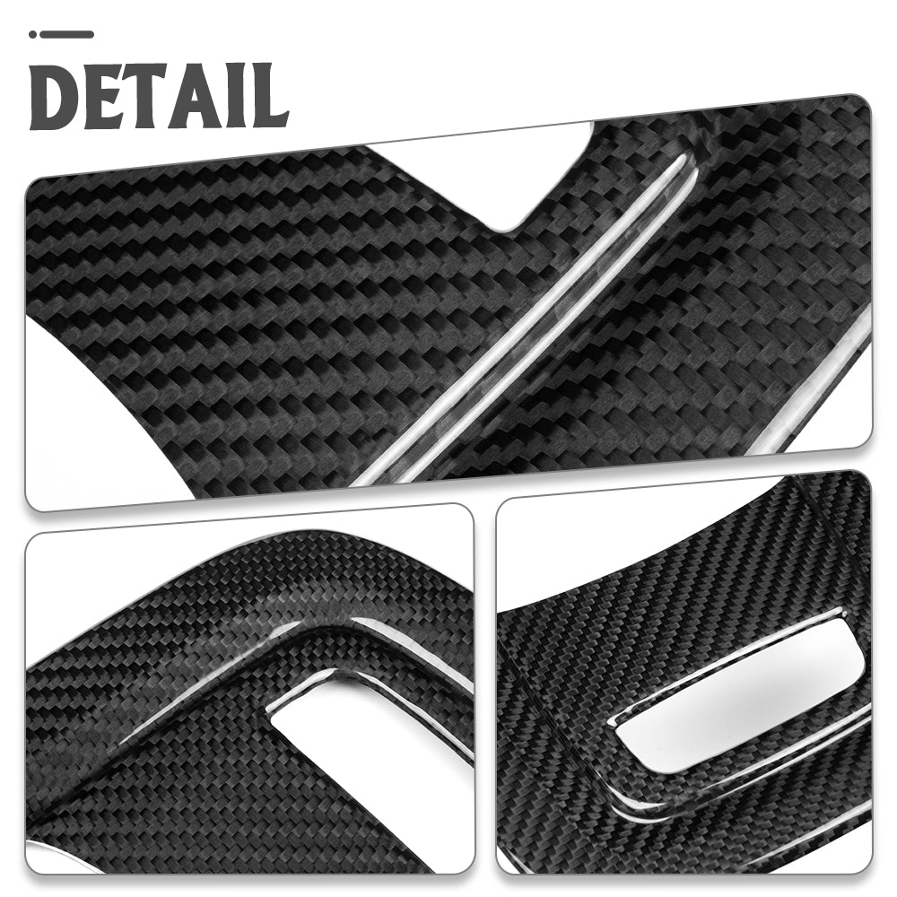 Real Dry Carbon Fiber MT Gear Shift Panel Cover Trim For Toyota GR Corolla GZEA14 2023 2024 2025