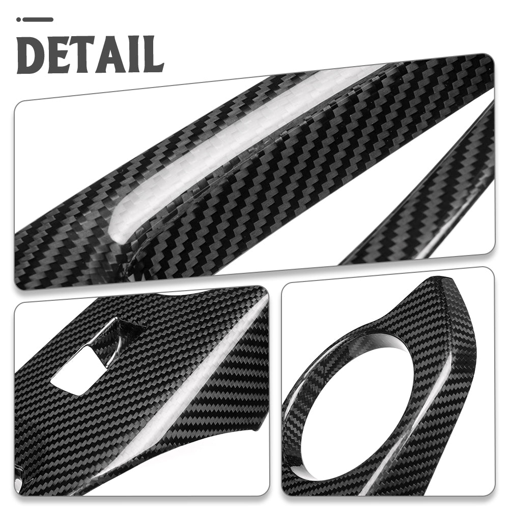 Dry Carbon Fiber Rear Window Control Switch Covers For Toyota GR Corolla GZEA14 2023 2024 2025, Door Lock Switch Trim