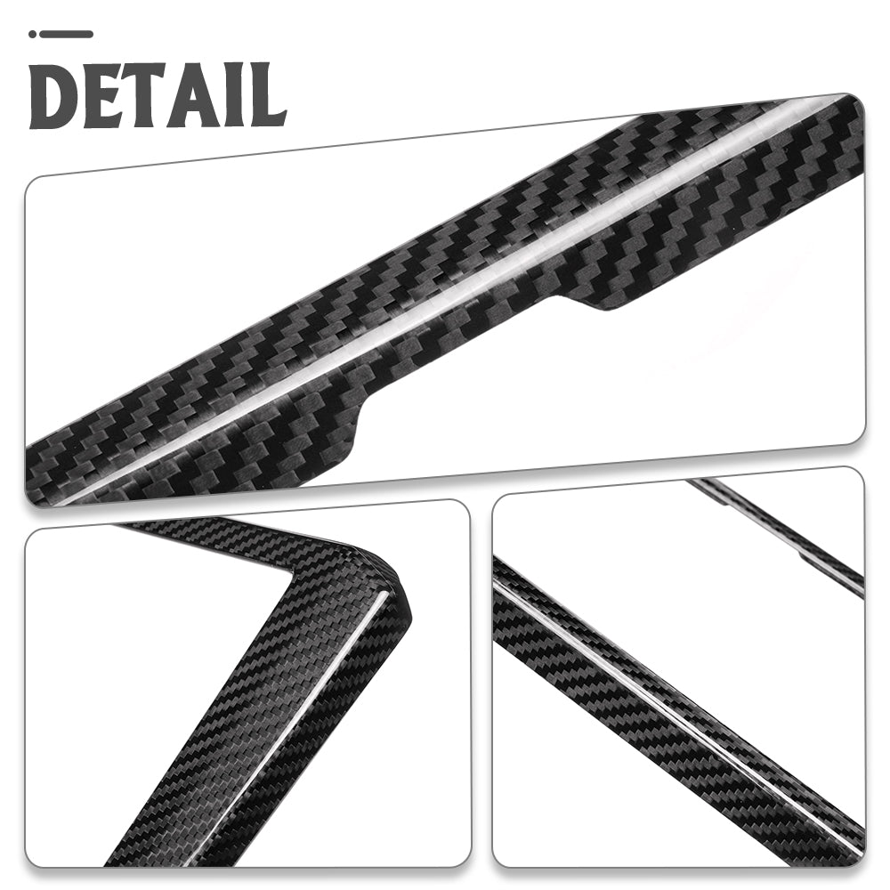 Dry Carbon Fiber Dash Display Screen Panel Frame Trim For Toyota GR Corolla GZEA14 Morizo 2023 2024 2025