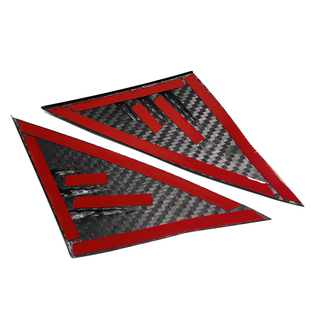 For Tesla Model 3 2019+ Front Window A Pillar Triangle Panel Cover Dry Carbon Fiber Exterior Accessories