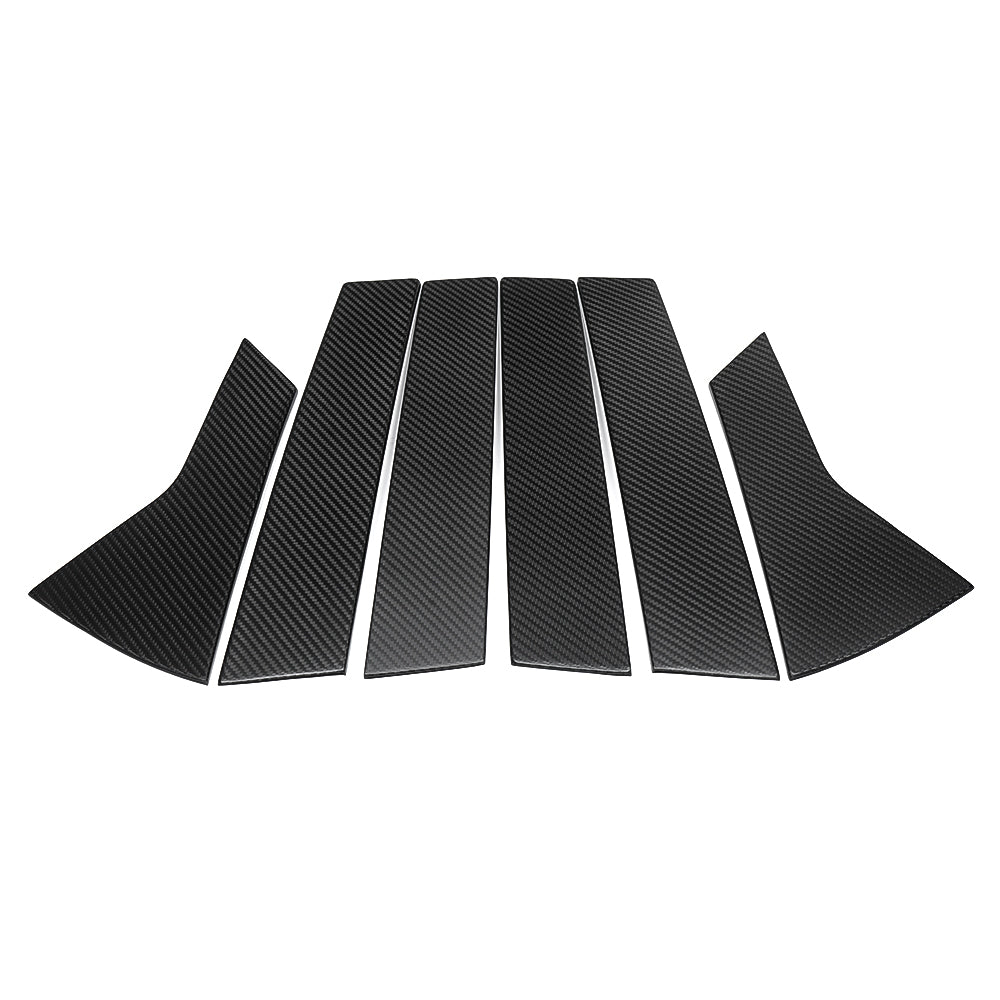 Dry Carbon Fiber Door Window B Pillar Post Trim For Acura Integra A-Spec Type S 2023 2024 2025, Side Window B Post Panels 6PCS