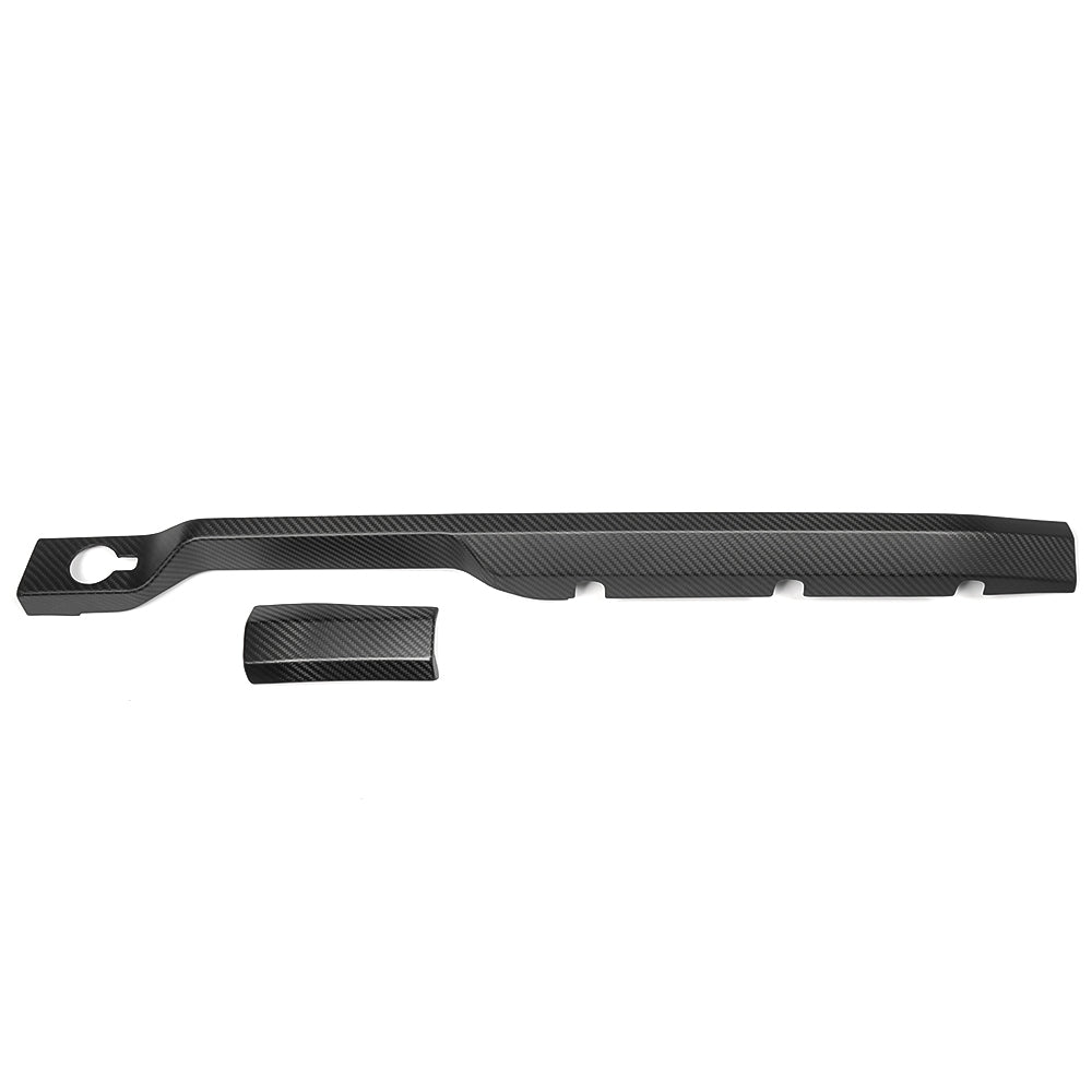 Real Dry Carbon Fiber Console Dashboard Panel Trims For Ford Bronco Badlands Wildtrak Outer Banks Heritage Edition 2021-2025