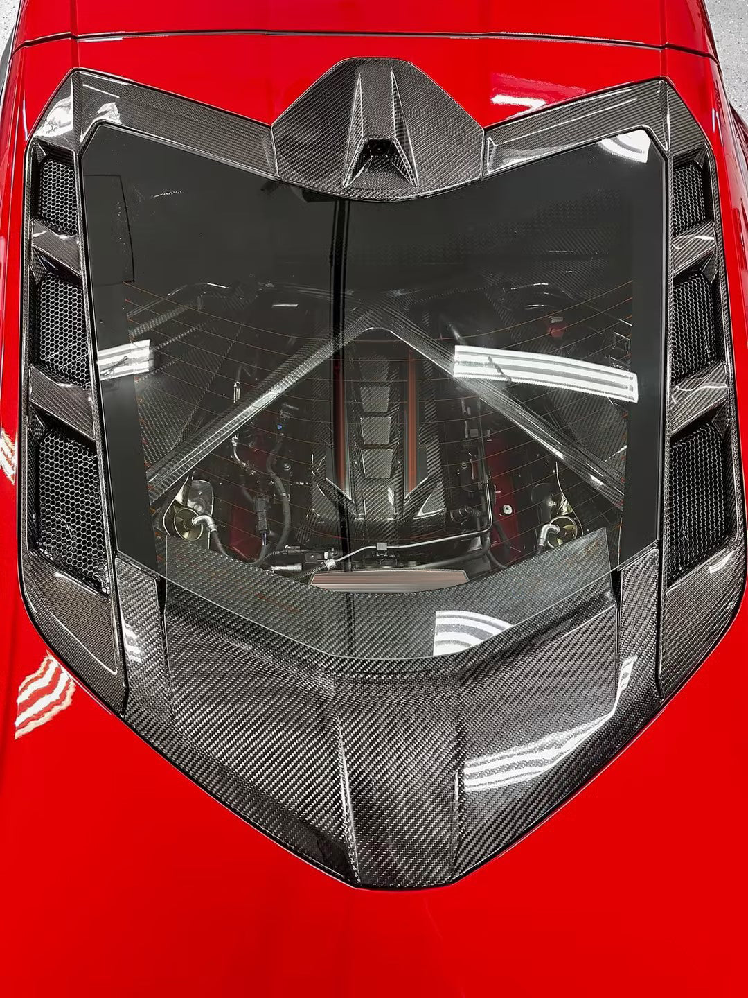 For Corvette C8 Coupe Z51 Z06 Stingray 2020-2023 Replacement Engine Hood Panel X-Brace X Strut Engine Bay Side Panel Appearance Dry Carbon Fiber Car Accessories
