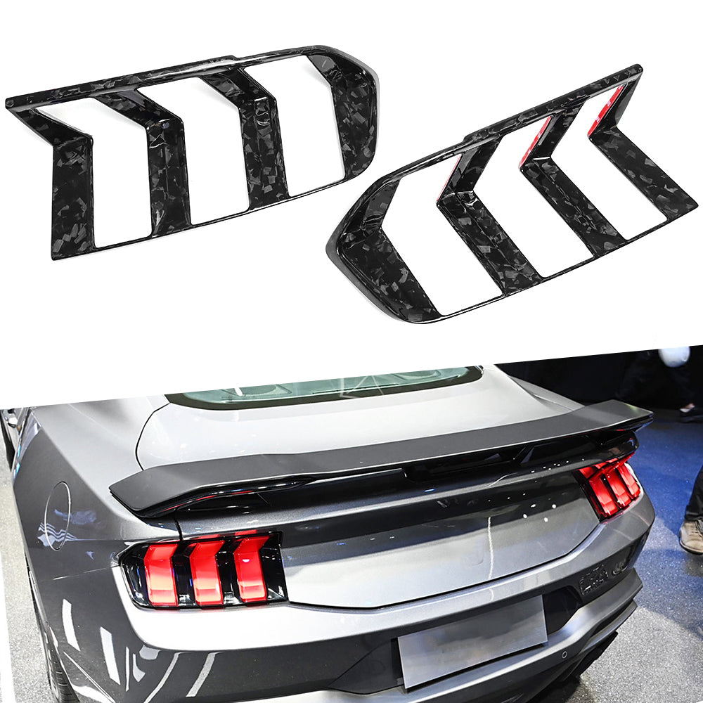 For Ford Mustang S650 Dark Horse GT Ecoboost 2024+ Tail Light Lamp Frame Cover Dry Carbon Fiber