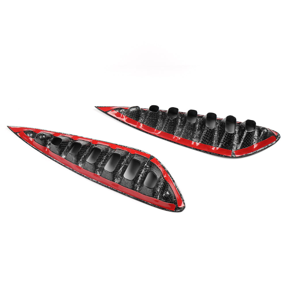 Real Dry Carbon Fiber Front Bumper Side Vent Trim for Lexus LC LC500 LC500h 2018 2019 2020-2026