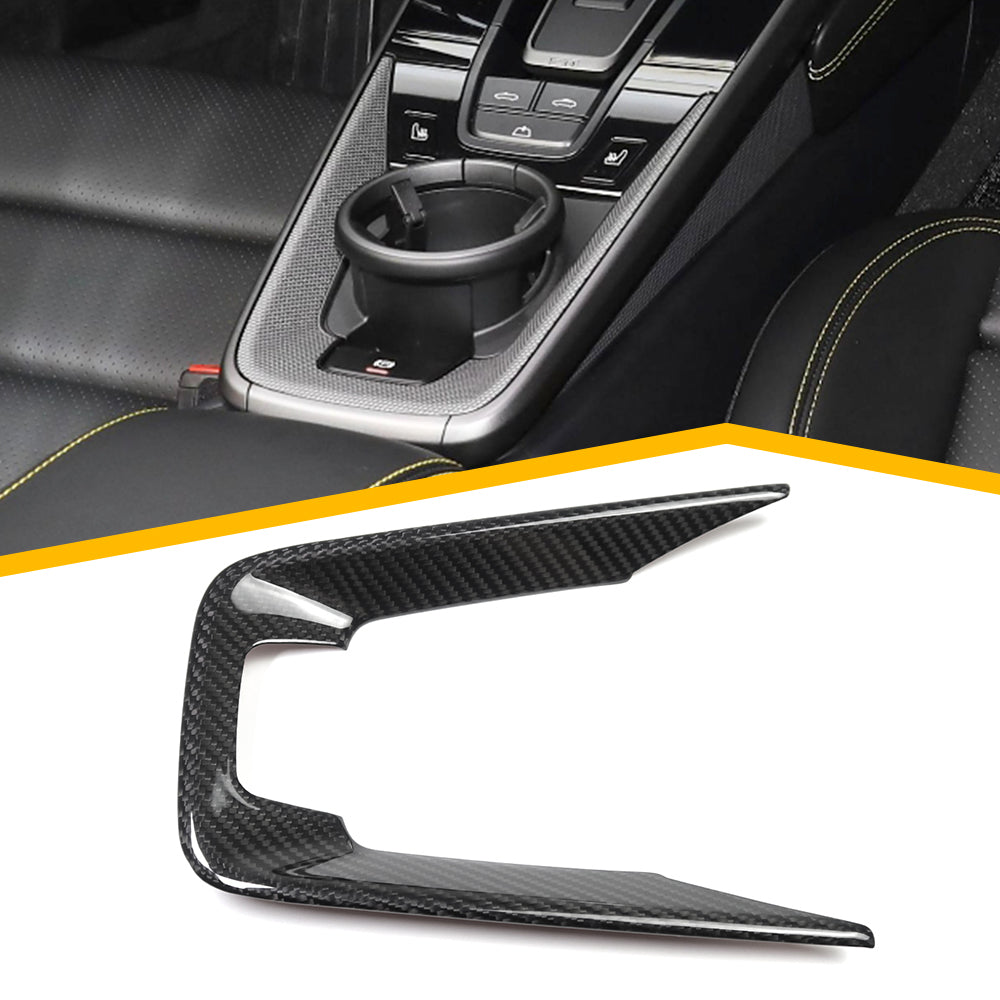 For Porsche 992 911 S/T Turbo S Carrera Targa 4S GTS GT3 RS Dakar 2020+ Rear Center Console Gear Shift Cover Frame Dry Carbon Fiber Car Accessories