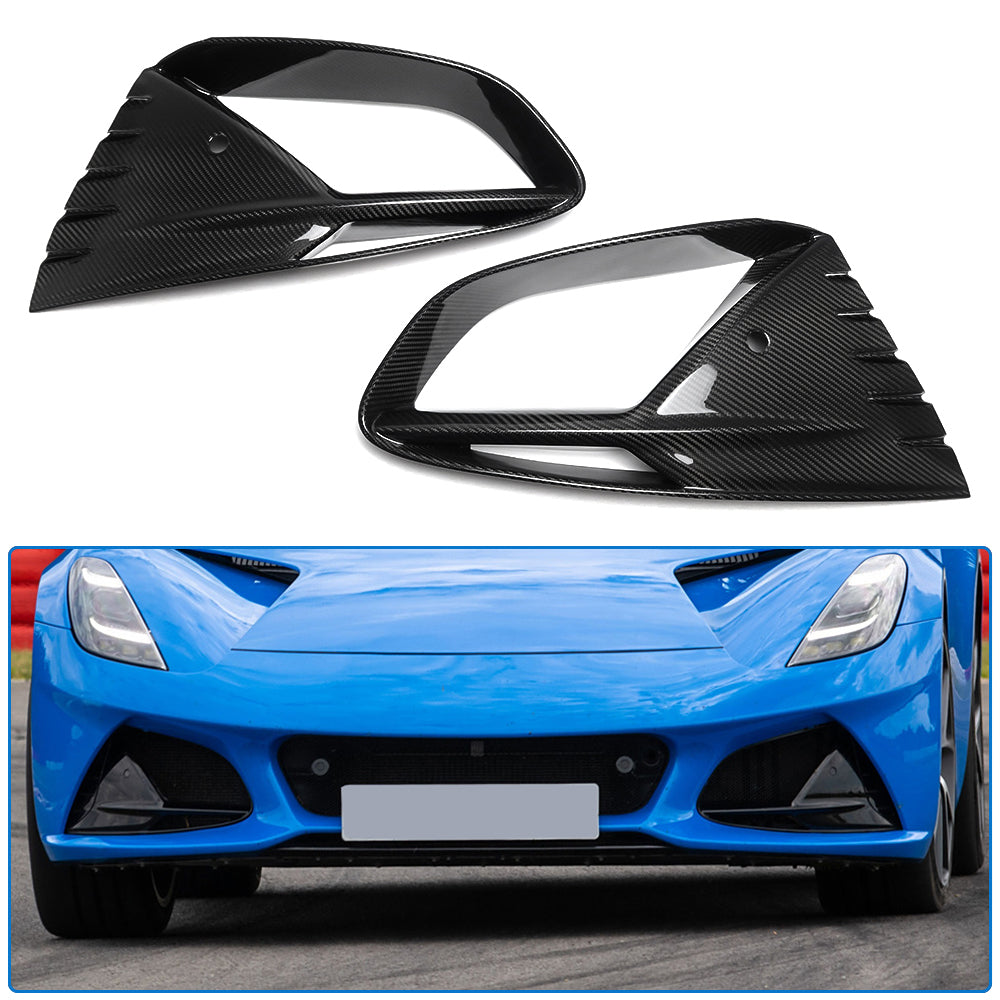 Prepreg Dry Carbon Fiber Front Bumper Side Vent Trim For Lotus Emira I4 V6 2022 2023 2024 2025