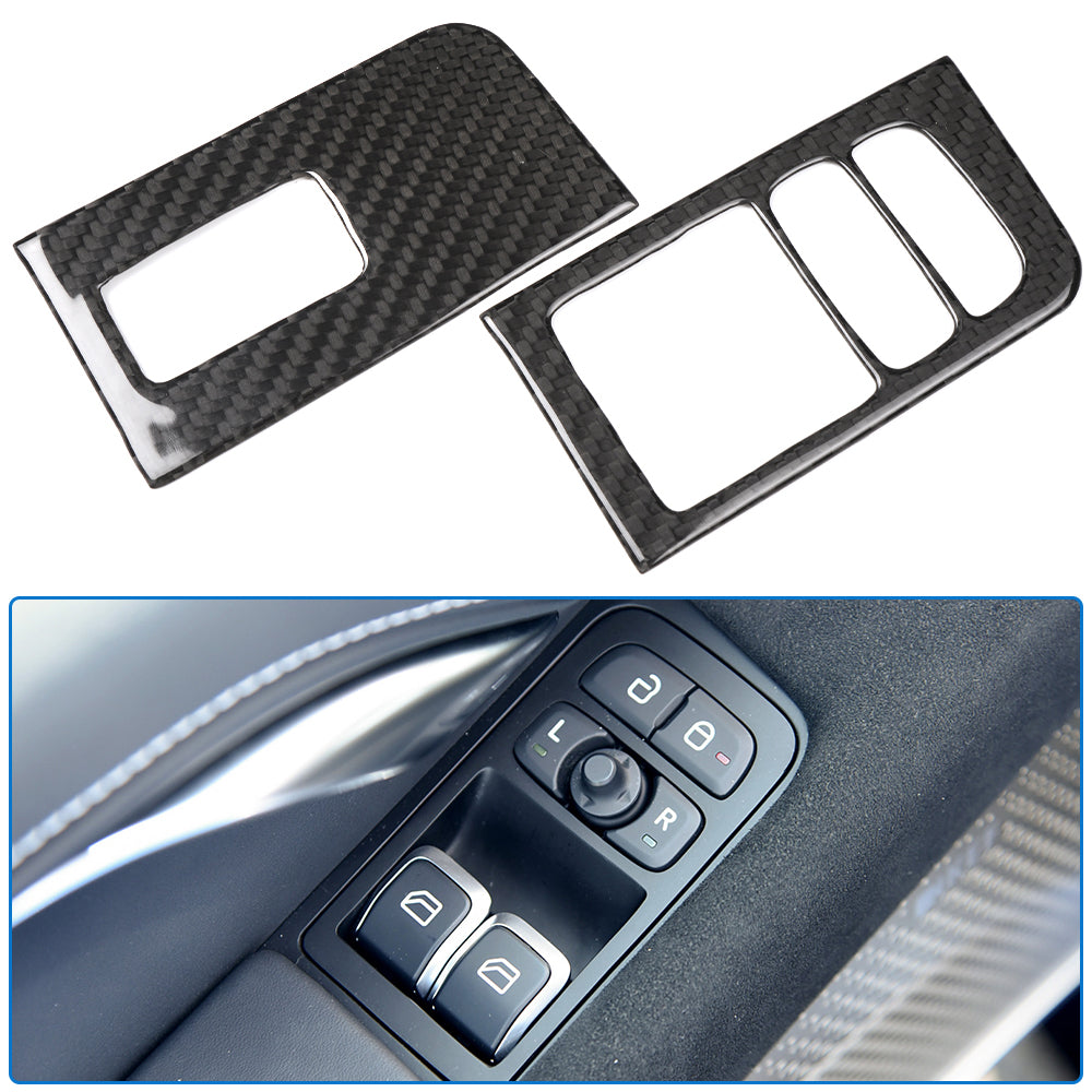 Real Carbon Fiber Door Window Lift Switch Panel Cover Trim For Lotus Emira I4 V6 2022 2023 2024 2025