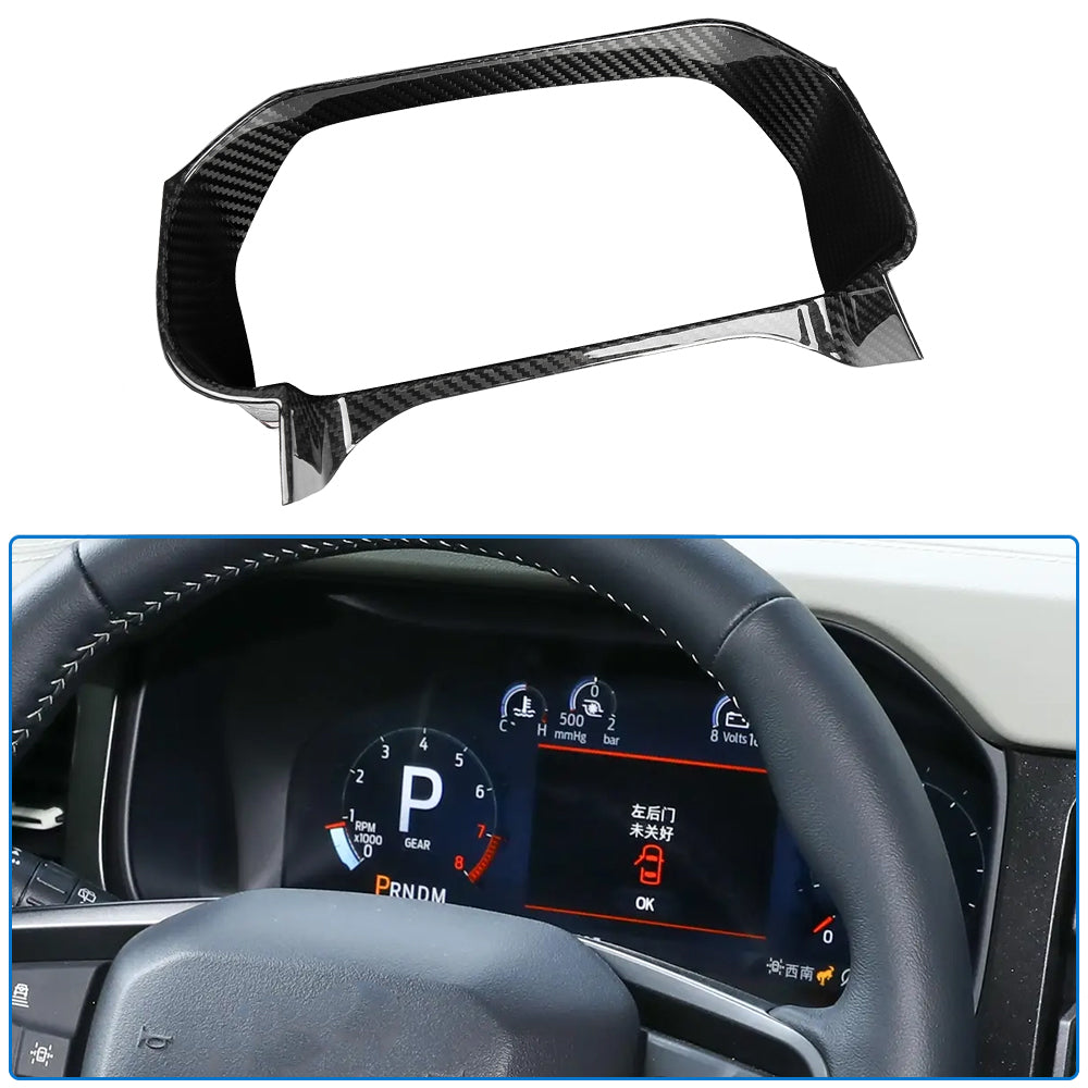 Dry Carbon Fiber Dashboard Cover Trim For Ford Bronco Raptor Outer Banks Badlands 2021-2025, Instrument Cluster Bezel