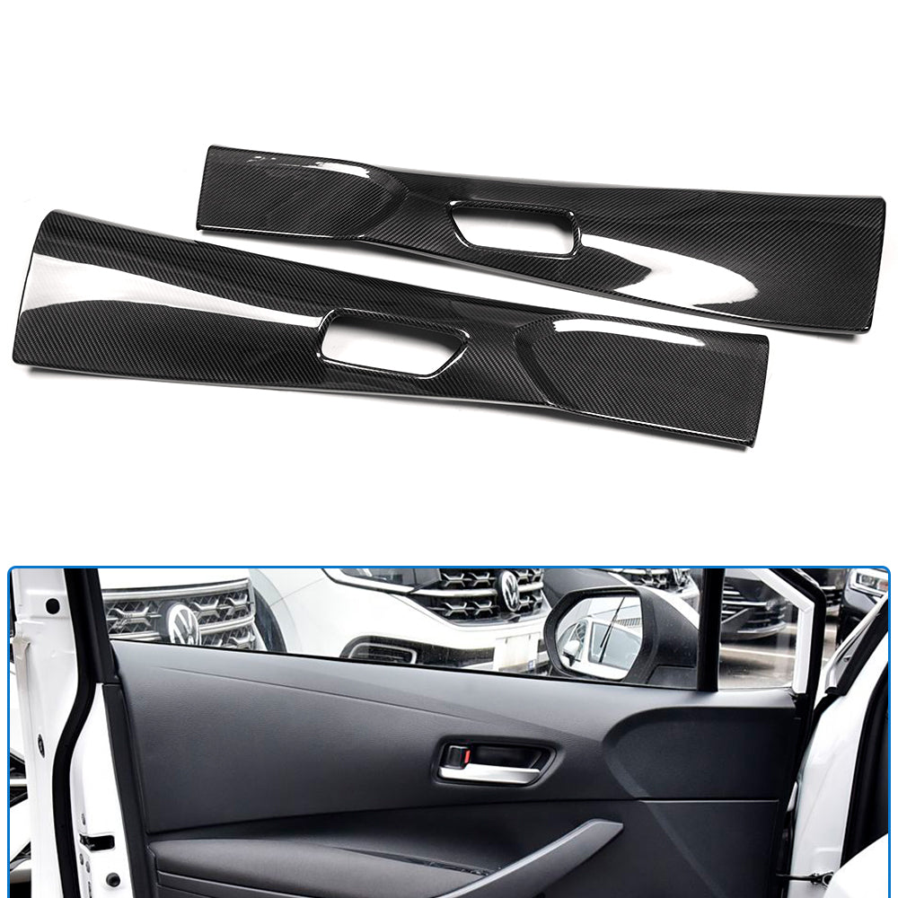 Dry Carbon Fiber Front Rear Door Armrest Upper Trim For Toyota GR Corolla GZEA14 2023 2024 2025, Inner Door Panel Decorative Covers