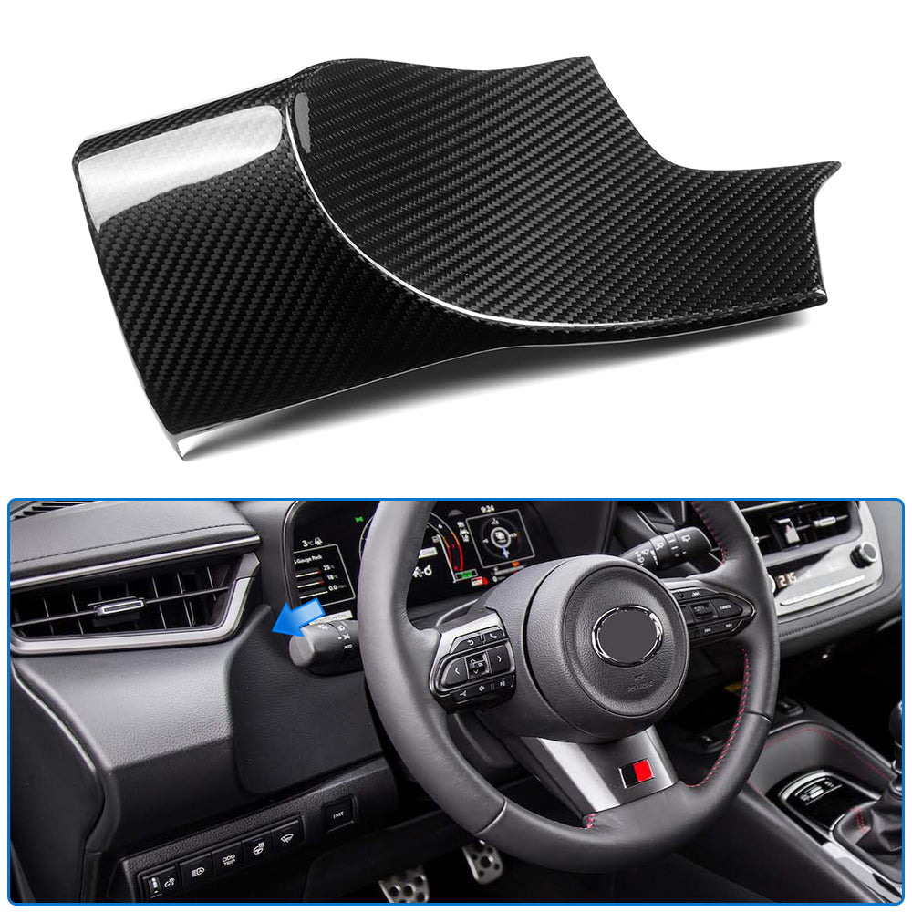 Dry Carbon Fiber Driver Side Air Vent Lower Part Trim For Toyota GR Corolla Hatchback GZEA14 2023 2024 2025, Left Lower Dashboard Side Panel Cover