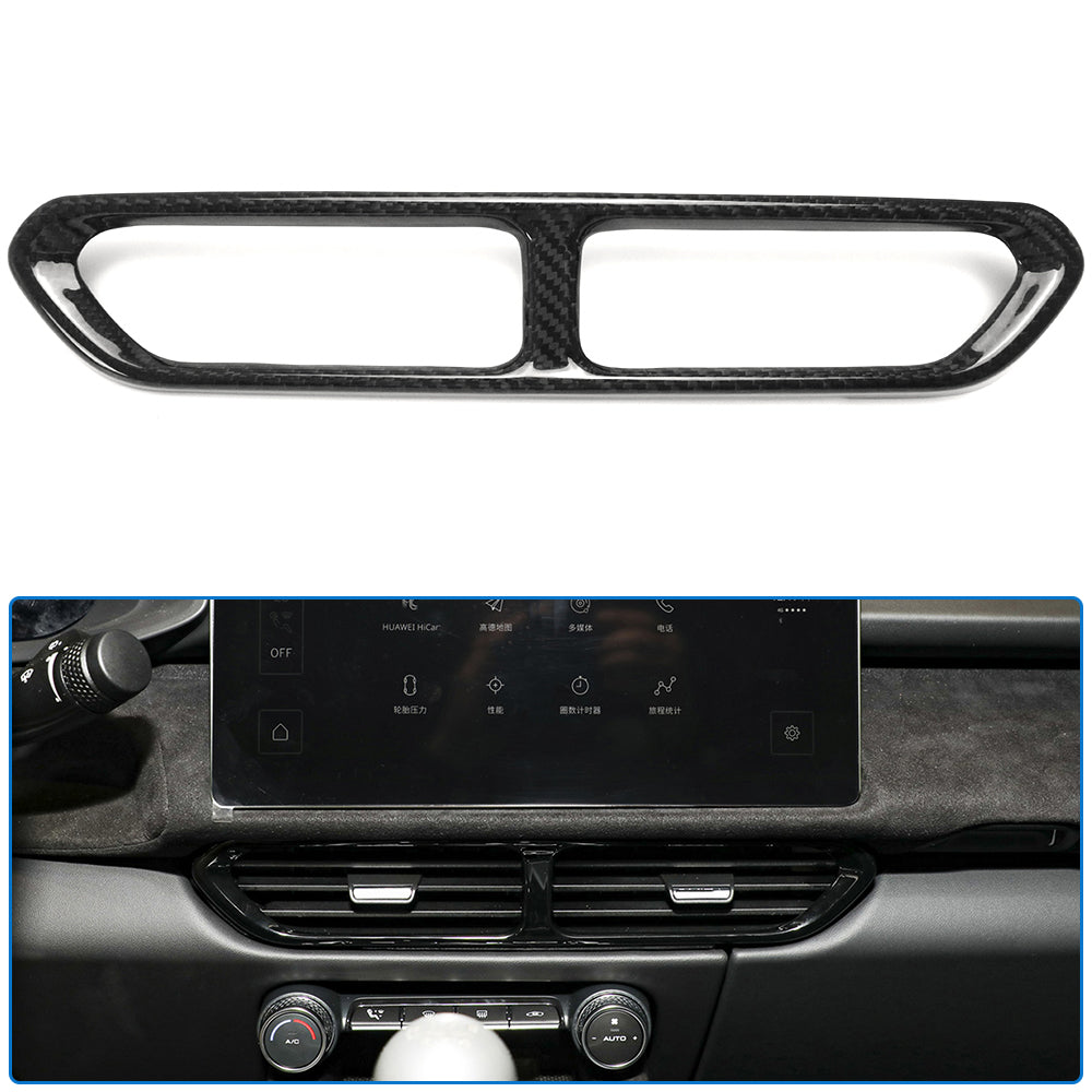 Center Console Air Outlet Cover Panel For Lotus Emira I4 V6 GT4 2022 2023 2024 2025, Dry Carbon Fiber Interior Trim
