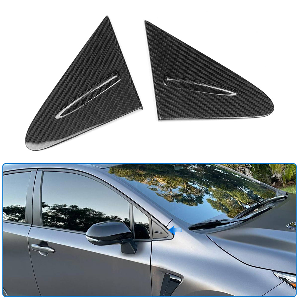 Dry Carbon Fiber A-Pillar Front Window Triangle Cover Trim For Toyota GR Corolla GZEA14 2023 2024 2025