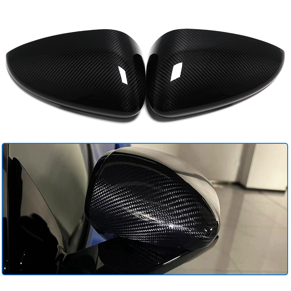 Real Dry Carbon Fiber Rearview Mirror Cover Trim For Lotus Emira V6 I4 GT4 Coupe HTC 2022 2023 2024 2025