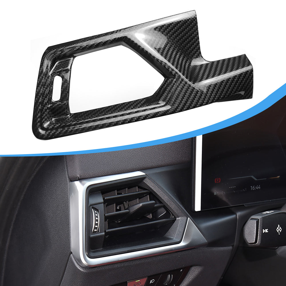Dry Carbon Fiber Dashboard Side Air Vent Trim For BMW 3 Series G20 G21 G80 G81 M3 LCI 2023 2024 2025