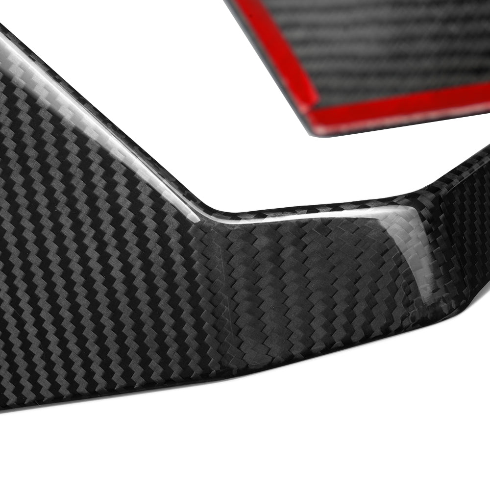 For Tesla Cybertruck 2024 2025 Dry Carbon Fiber Rear Display Lower Frame Panel Trim, Interior Accessories